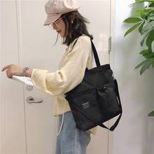 Women Canvas Handbags Solid Color Shoulder Crossbody Bag For Female Large Capacity Travel Shopping Totes Zipper Ladies Handbags 2024 - buy cheap