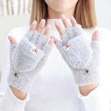 New Gloves Winter Women Plush Plus Velvet Thickening Outdoor Riding Korean Cute Knitted Touch Screen Warm Gloves 2024 - buy cheap