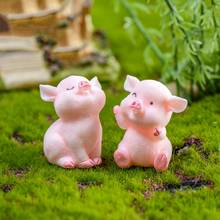 Brinquedo de desenho animado rosa porco naughty cerdo austrália boneco de animal modelo estátua estatueta ornamento miniatura para casa faça você mesmo 2024 - compre barato