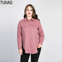 TUHAO-Blusa de manga larga para mujer, blusa lisa de oficina, talla grande 8XL, 7XL, 6XL, 5XL, 2020 2024 - compra barato