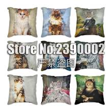 Cute Cartoon animals Cushion Cover Set Cat Print Throw Pillowcase Indoor Car Made Home Decoration Decor Pillowcover Cushions 2024 - buy cheap