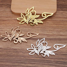 5pcs 80x43mm Gold Silver Plated Metal Alloy Flowers DIY Handmade Accessories For Jewelry Making 2024 - buy cheap