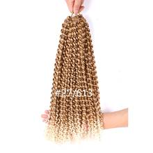 Extensión de cabello sintético Passion Twist, 18 pulgadas, largo, ondulado al agua, Crochet, peludo, degradado, trenzado 2024 - compra barato