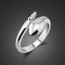 Novo design anel de cobra feminino prata sólida simples tamanho ajustável anel moda 100% 925 prata esterlina jóias presente 2024 - compre barato