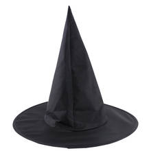 Adult Women Black Top Hat Pointy Cap Halloween Party Costume Cosplay Accessory  Party Fancy Dress Decor 2024 - buy cheap