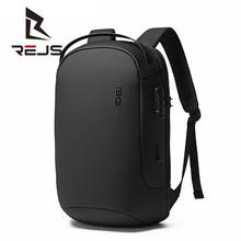 REJS-Mochila para ordenador portátil LANGT de 15,6 pulgadas para hombre, morral escolar a la moda, de negocios, antirrobo con carga USB, para viaje 2024 - compra barato