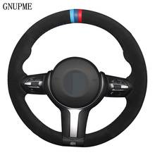 Black Genuine Leather Suede Car Steering Wheel Cover For BMW F87 M2 F80 M3 F82 M4 M5 F12 F13 M6 F85 X5 M F86 X6 M F33 F30 2024 - buy cheap