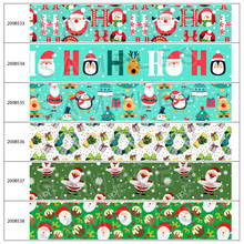 Christmas Santa Claus Printed Grosgrain/Satin Ribbon 5 Yards 25mm/38mm/50mm/75mm For Party Decorations 200853 2024 - buy cheap
