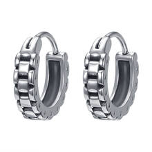 ZS Punk Rock Earrings Stainless Steel Men Women Hoop Ear Rings Chain Style Round Earrings Studs Fashion Ears Piercing Jewelry 2024 - buy cheap
