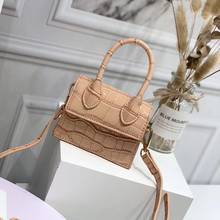 Women Handbag Mini Small Square Tote Bag Fashion New Quality PU Leather Women's Crocodile Pattern Chain Shoulder Messenger Bags 2024 - buy cheap