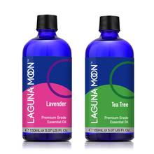 Чистые эфирные масла Lagunamoon, 150 мл * 2 шт. в комплекте, увлажнитель, диффузор, ароматерапия, ароматный массаж, чайное дерево, лавандовое масло 2024 - купить недорого