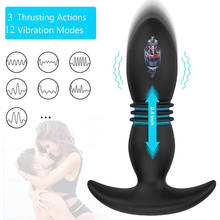 Automatic Telescopic Anal Vibrator Male Prostate Massager Waterproof  Stimulator Wireless Remote Dildo Butt Plug Couple Sex Toys 2024 - buy cheap