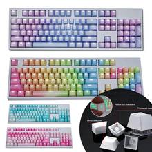 Conjunto de tampas de teclas com 104 teclas, combinação de cores com retroiluminação pbt, para substituição de teclado mecânico 2024 - compre barato