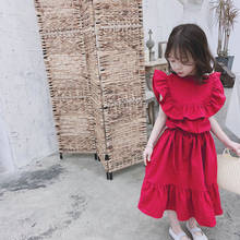 Children'S Clothes Spring And Summer New Girls Korean Style Ruffled Waist Princess Dress Baby Short Sleeve Dress 2024 - buy cheap