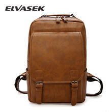 Рюкзак мужской, для ноутбука 2020, винтажный, цвета хаки, для путешествий, из искусственной кожи 2024 - купить недорого