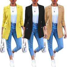 I -Jewelry Women Casual Long Sleeve Open Front Blazer Office Lady Long Sleeve Suit Female  Formal Jacket OL Cardigan Blazers 2024 - buy cheap