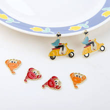 6pcs Cute Cartoon Earrings For Women Children Life Fun Electric Fan Crab Cycling Girl Pendant Diy Handmade Earring Material 2024 - buy cheap