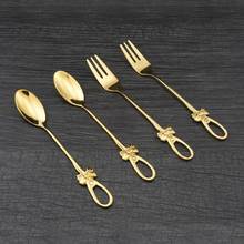 Stainless Steel Spoon/fork 1 pcs Gold Spoon for Ice Cream Dinner Tableware Gold Plated Dessert Tea Coffee Spoons 2024 - buy cheap