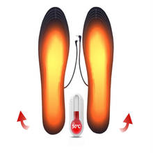 Can be cut 1 Pair USB Heated Shoe Insoles Foot Warming Pad Feet Warmer Sock Pad Mat Winter Outdoor Sports Heating Insoles Warm 2024 - buy cheap