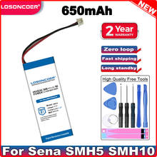 LOSONCOER SMH10 SM H10 650mAh Battery For Sena SMH5 Earphone SMH10 Headset Batterie Accumulator Free tools+Sticker in stock 2024 - buy cheap