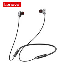 Lenovo Беспроводные наушники с микрофоном, 4-динамик, новый детский спортивный Bluetooth 5,0 гарнитура 9D стерео эффект качество звука Hi-Fi IPX5 Водонепроницаемый затычки для ушей 2024 - купить недорого