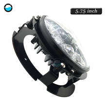 1 ud. Soporte de faro LED de motocicleta de 5,75 pulgadas, cromado/negro, para faros LED de motocicleta de 5,75 pulgadas. 2024 - compra barato