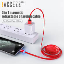 !ACCEZZ Magnetic Cable Micro USB Type C Storage Boxes Mobile Phone Cable For iPhone 11 8 Samsung Android Magnet Charger USB Cord 2024 - buy cheap