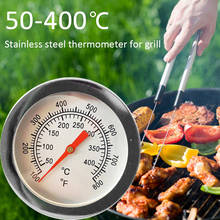 Termómetro de acero inoxidable para barbacoa, medidor de temperatura para parrilla, horno doméstico, Fahrenheit y Celsius, 50-400 Celsius 2024 - compra barato