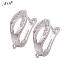 JUYA Ear Hook Micro-inlaid Zircon Earrings Clasp Gold//Rose gold/Black Manual DIY Earrings Accessories Wholesale 2024 - buy cheap