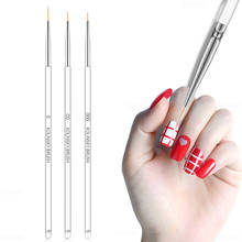 Набор кистей для дизайна ногтей, акриловая ручка для рисования, УФ-гель для маникюра 2024 - купить недорого