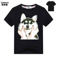 Summer 3d Husky T Shirt Kids Graphic Casual Cute Dog Short Sleeve T Shirt Boys Animal Dog T-Shirt 2024 - buy cheap