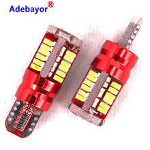 200pcs T10 168 192 W5W 57 SMD 3014 LED  Car Marker Light Parking Lamp 57smd Motor Wedge Bulb White Orange Red 2024 - buy cheap