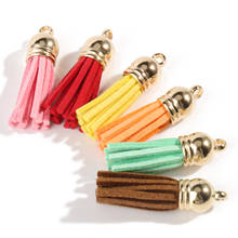 38/58mm Tassel Vintage Leather Fringe for Purl Macrame DIY Jewelry Keychain Cellphone Straps Pendant 10/20pcs 2024 - buy cheap