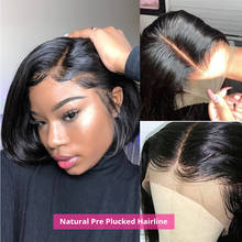 Short Lace Front Human Hair Wigs Brazilian Straight Bob Lace Closure Wig Perruque Cheveux Humain Lace Wig Remy Hair Frontal Wigs 2024 - buy cheap