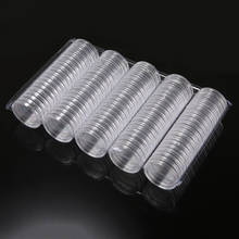 100pcs/set 27mm Coin Display Box Transparent Coin Capsules Coins Storage Case Box Container for 2 Euro Coin Collect Storage 2024 - buy cheap