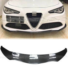 Carbon Fiber Front Bumper Lip Spoiler For Alfa Romeo Giulia Sport Sedan 2017-up 2024 - buy cheap