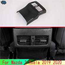 For Mazda 3 Axela Sedan BP 2019 2020 Car Accessories Carbon Fiber Style Plated Armrest Box Rear Air Vent Frame Trim Cover 2024 - buy cheap