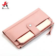 Attra-Yo New Luxury Brand Fashion Women Wallet Long Fastener Hasp PU Leather Wallet Female Purse Clutch Coin Purse Women Wallets 2024 - buy cheap