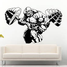 Vinyl Wall Sticker Crazy Gym Rat Power Weights Training Fitness Bodybuilding Wight Lifting Logo Wall Decal Gym Decor Mural C404 2024 - buy cheap