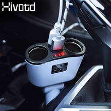 Hivotd car cigarette lighter car Interior Accessories 2 USB Port car Charger 12~24V Plug Socket  Adapter LED Display car styling 2024 - buy cheap