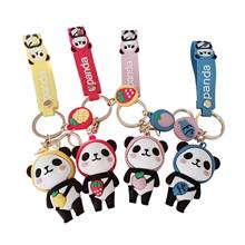 Pendant Keychain Fashion Lovely Animal Red Yellow Pink Blue Cute Cartoon Panda Doll Creative Accessories Gift Girls Bag Keyring 2024 - buy cheap