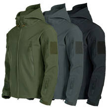 Армейская Акула, мягкая оболочка, одежда, тактическая ветрозащитная водонепроницаемая куртка для мужчин, летный пилот, пальто с капюшоном, военная Полевая куртка-бомбер 2024 - купить недорого