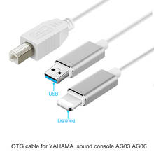 OTG lightning пианино-кабель для подключения хост-порта yahama AG03 AG06 для iphone ipad USB зарядный адаптер для электронного органа 2024 - купить недорого