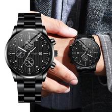 Часы для мужчин модные черные белые роскошные полые стальные механические наручные часы кварцевые наручные часы Подарочные часы для мужчин 2020 2024 - купить недорого