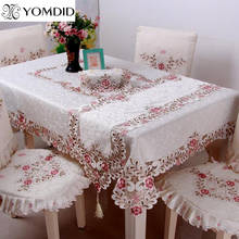 Embroidered Floral Lace Tablecloth Europe Style Edge Dustproof Table Cloth for Wedding Home Party Table Cloths High Quality 2024 - buy cheap