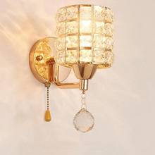 Simple Modern Led Crystal Wall Lamp Room Bedroom Bedside Gold Led Lamp Living Room Living Room Decoration Led Wall Light 2024 - buy cheap