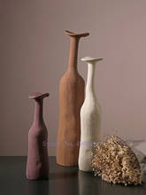Современная керамическая ваза ручной работы в стиле ретро, аксессуары для цветов, Креативные украшения для дома, вазы для цветов 2024 - купить недорого