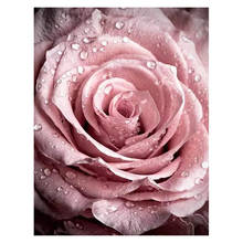 Kexinzu quadrado completo/broca redonda 5d diy pintura diamante "flor rosa" bordado ponto cruz 5d casa decoração presente x54612 2024 - compre barato