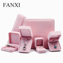 Розовая бархатная Подарочная коробка Oirlv для ювелирных изделий, Подарочная коробка для колец, серег, ожерелий, подвесок, браслетов, коробка для хранения, органайзер для свадебных помолвок 2022 - купить недорого