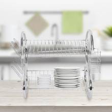 1Pc  2 Tiers Dish Drying Rack Holder Drying Storage Rack Home Kitchen Dish Plate Bowl Cup Drying Rack Cutlery Drainer Holder 2024 - buy cheap